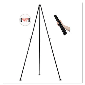 MasterVision® Instant Easel, 61 1-2", Black, Steel, Heavy-duty freeshipping - TVN Wholesale